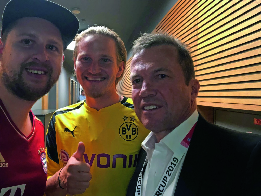 Mit Lothar Matthäus beim Supercup 2019 in Dortmund