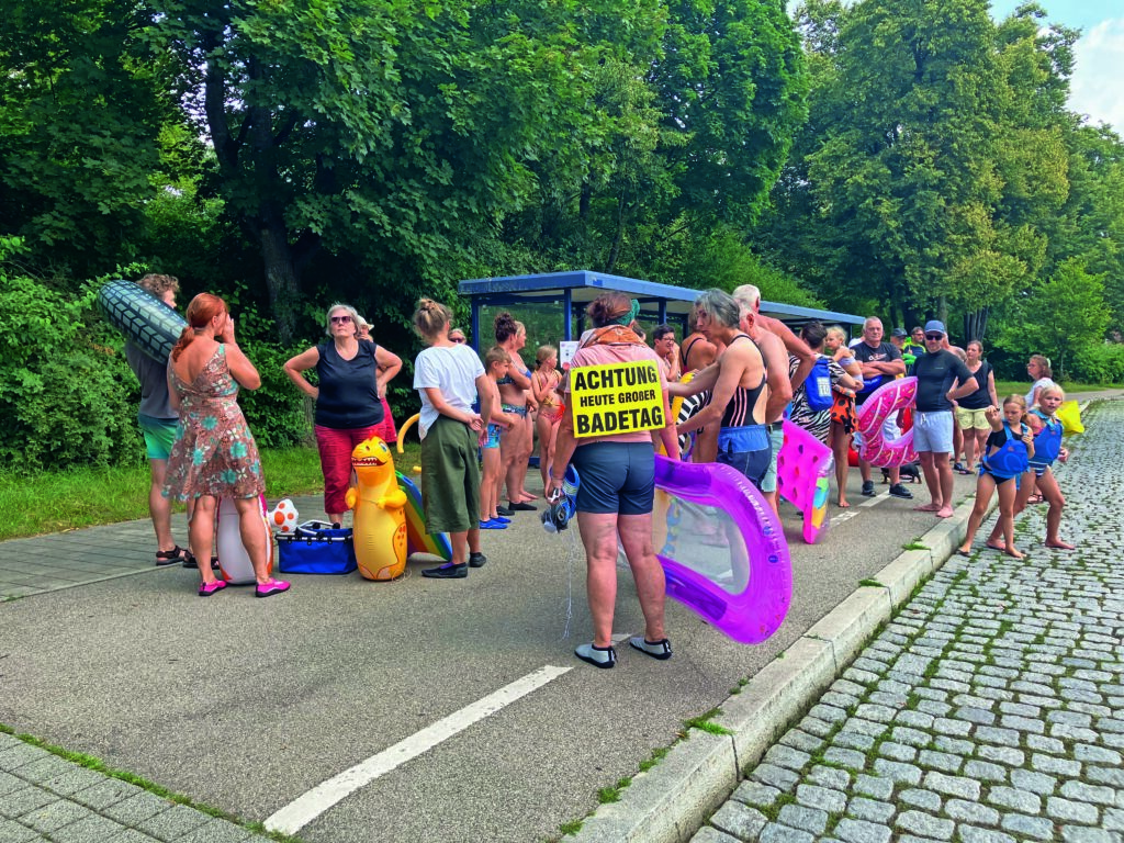 Vor dem Start zum Neuburger Donauschwimmen