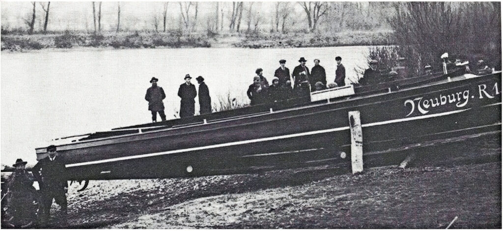 "Ringmeierboot", Foto aus dem Archiv des Neuburger Fotografen Julius Sayle