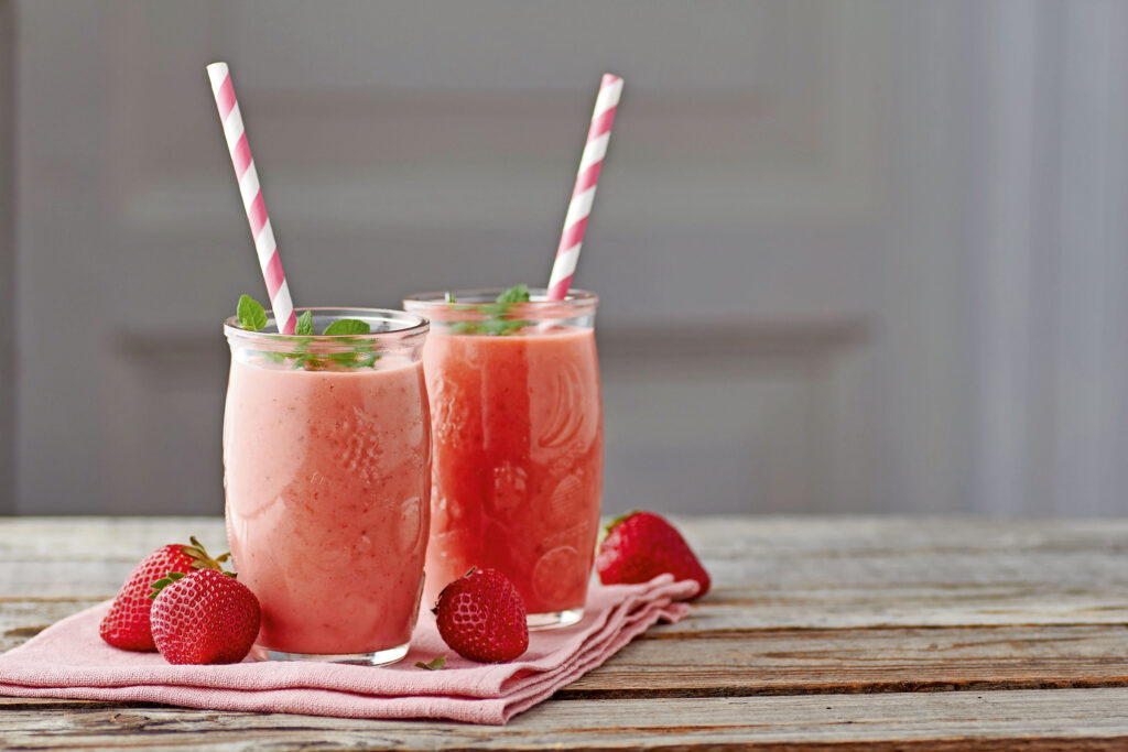 Erdbeertraum, sommerlicher alkoholfreier Longdrink