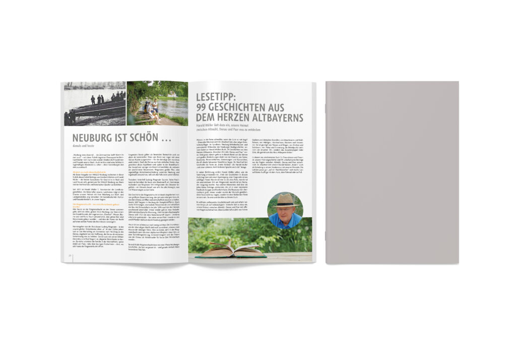 Artikel von und über Bernhard Mahler und Harald Müller, HALLO Neuburg, Printausgabe