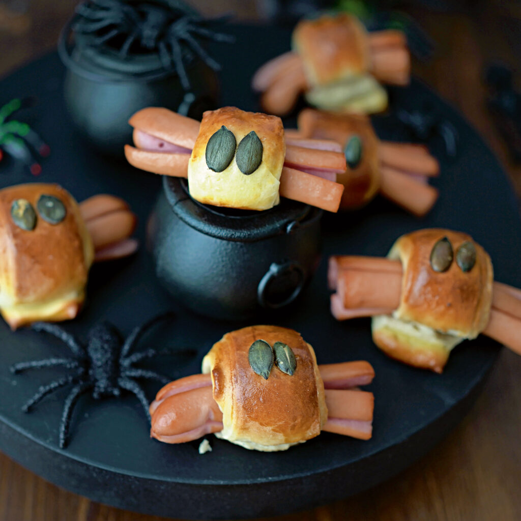 Würstchenspinnen für Halloween